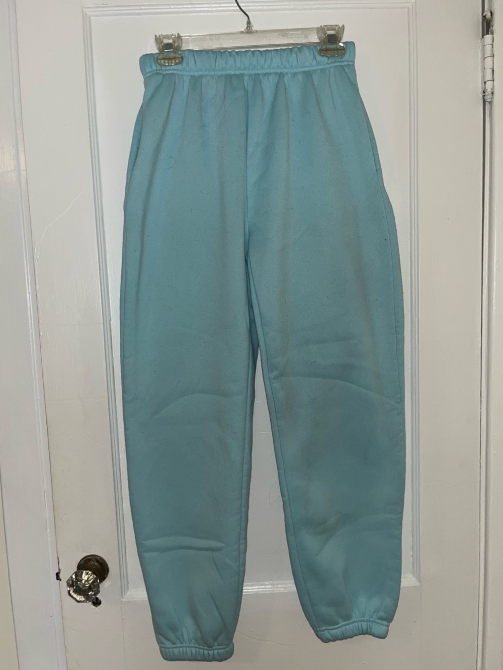Light Blue Fleece Jogger Sweat Pants